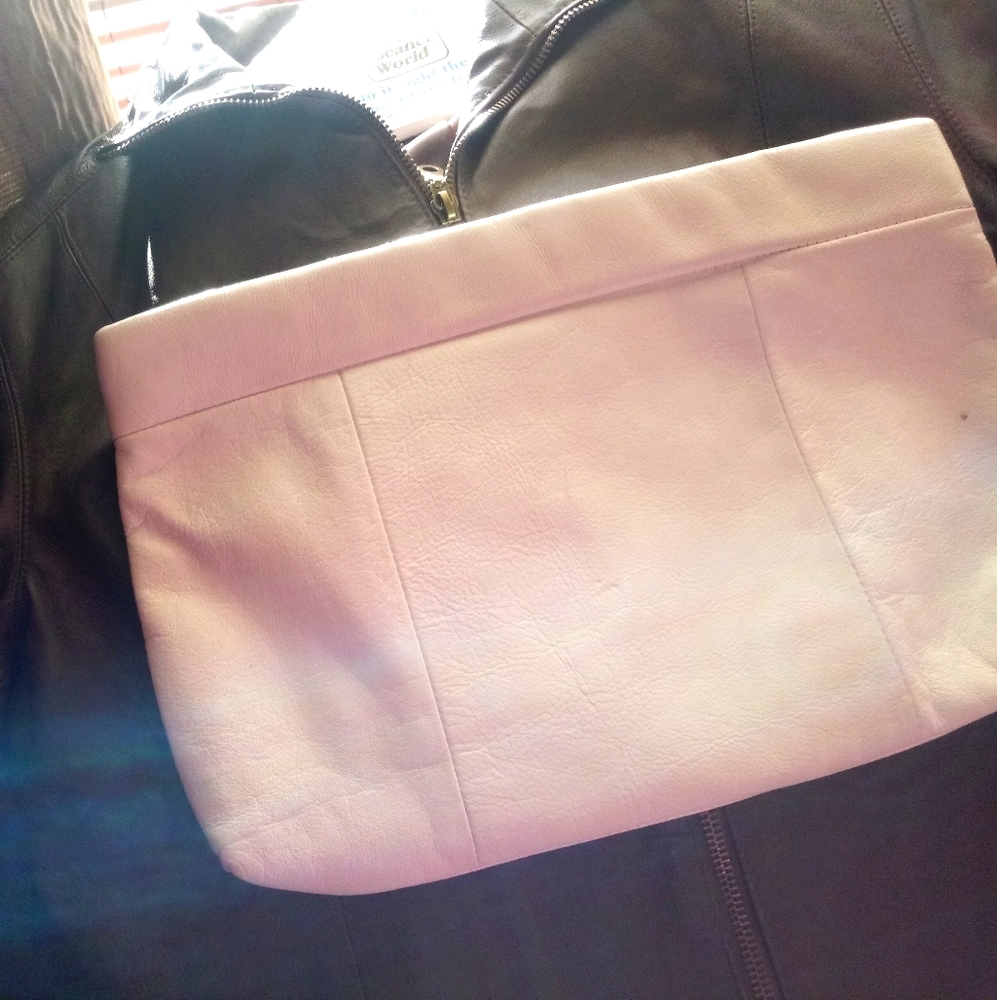 Genuine Leather Handbag Clutch/ wristlet